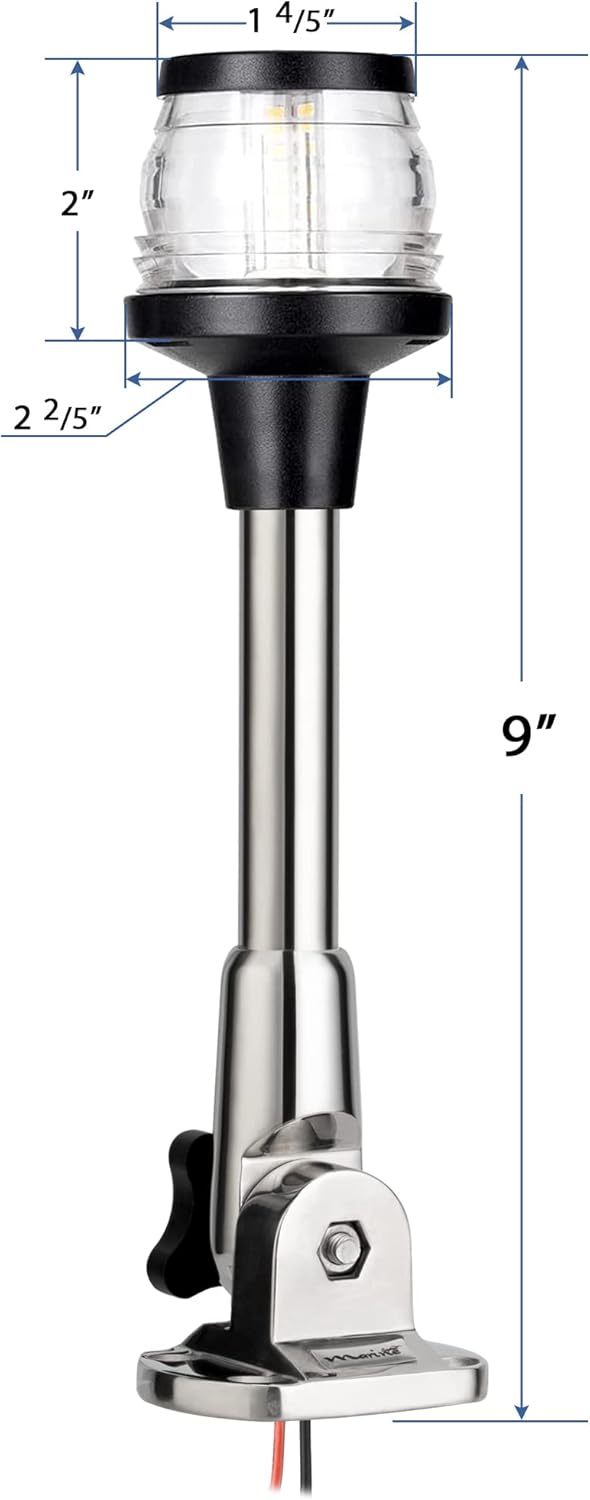 Luz LED plegable 360° para lancha 12-24v 9pulg