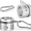 Anillos para asta bandera con clips giratorios aluminio 360