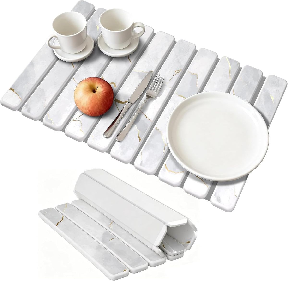 Tapete secado rápido de diatomeas plegable cocina baño