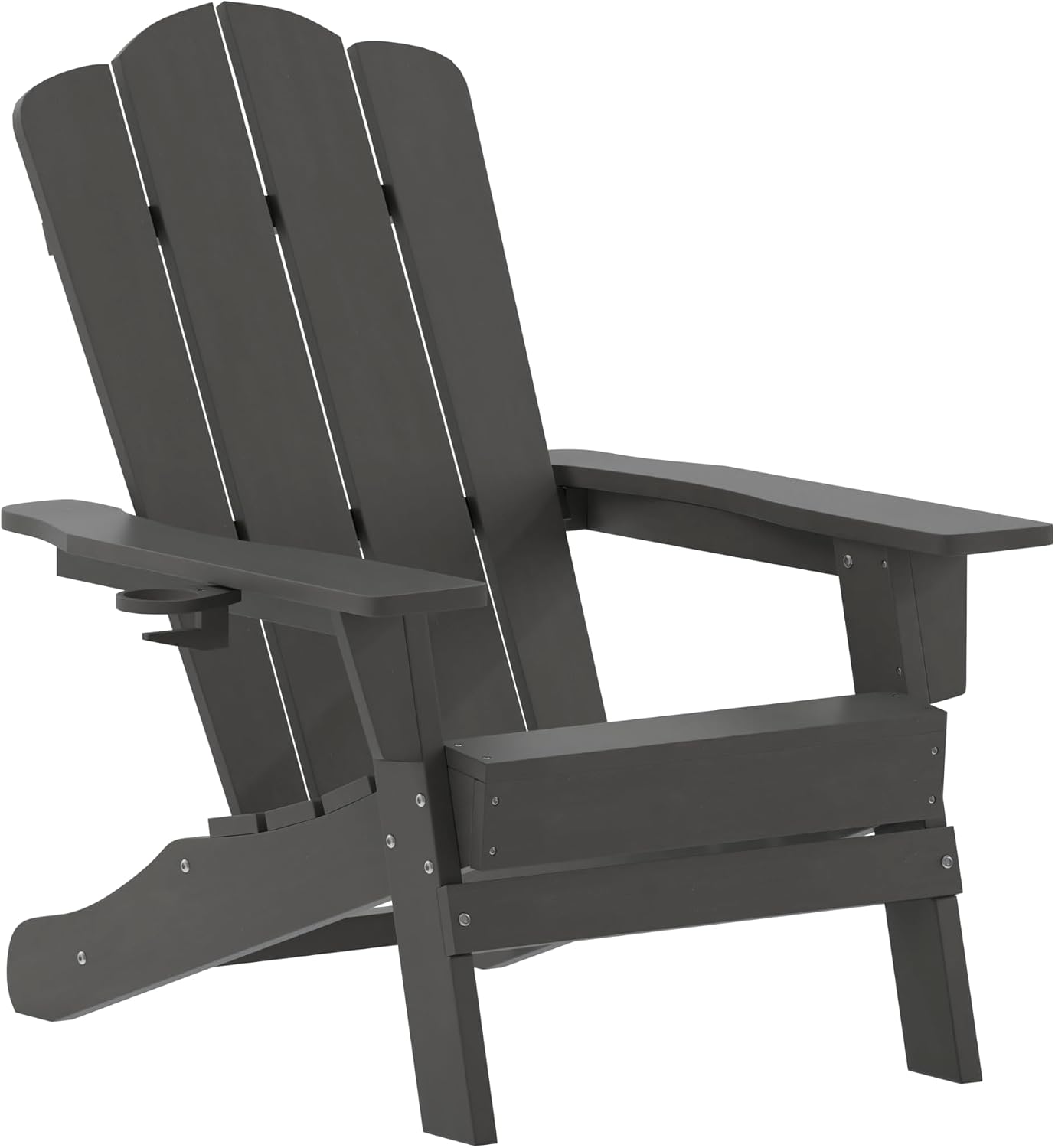 Silla Adirondack con soporte tazas poliresina gris
