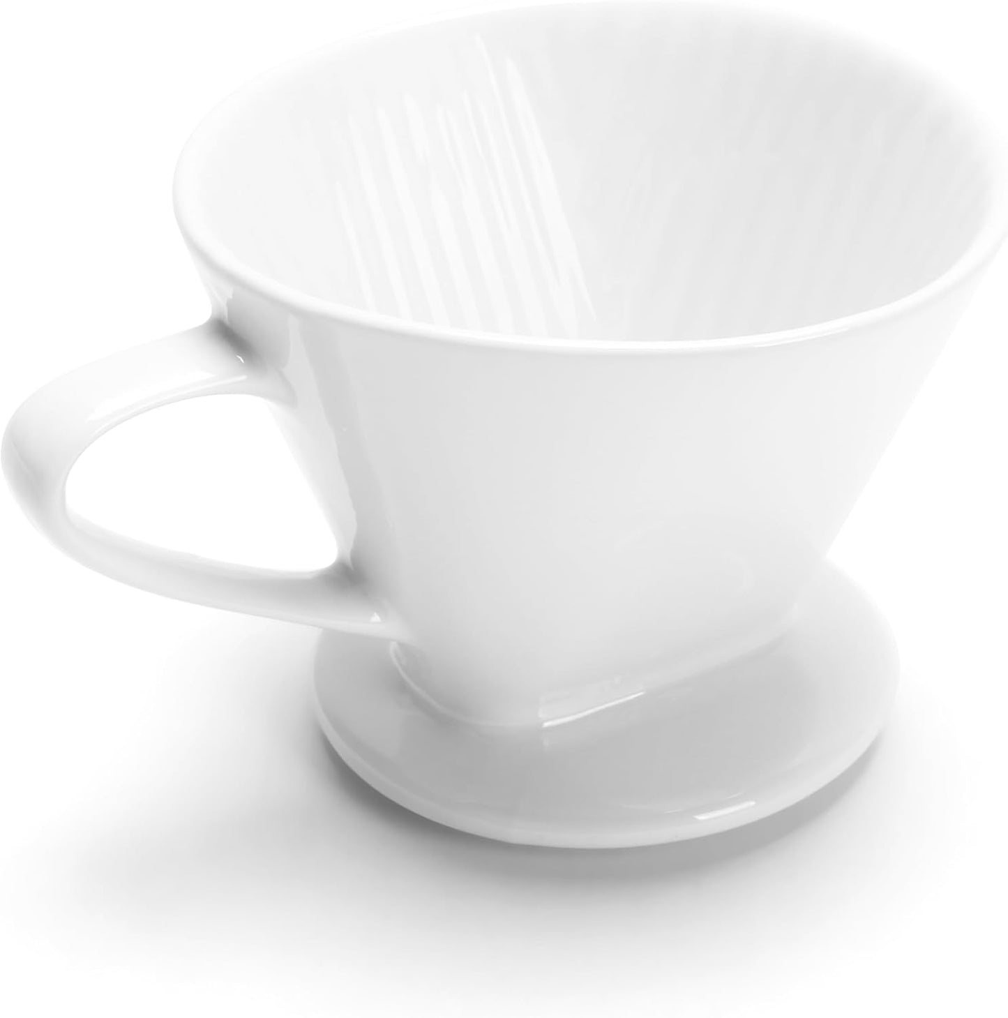 Cafetera de goteo cerámica blanca 3 agujeros para hogar