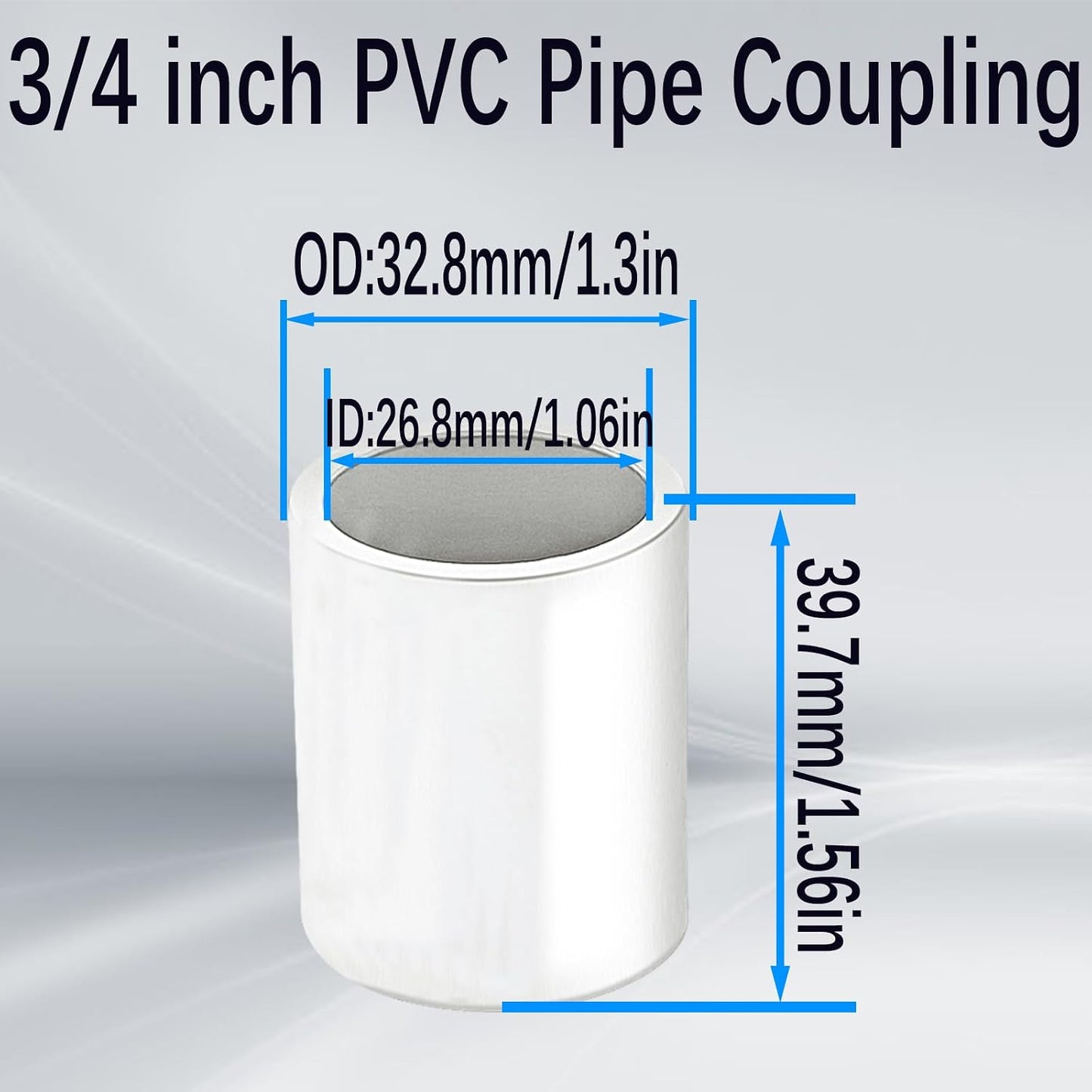 10 Conectores PVC Sch40 3/4pulg enchufe x zócalo