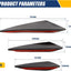 6 Alerones PVC Negro Adhesivos para Parachoques Automóvil