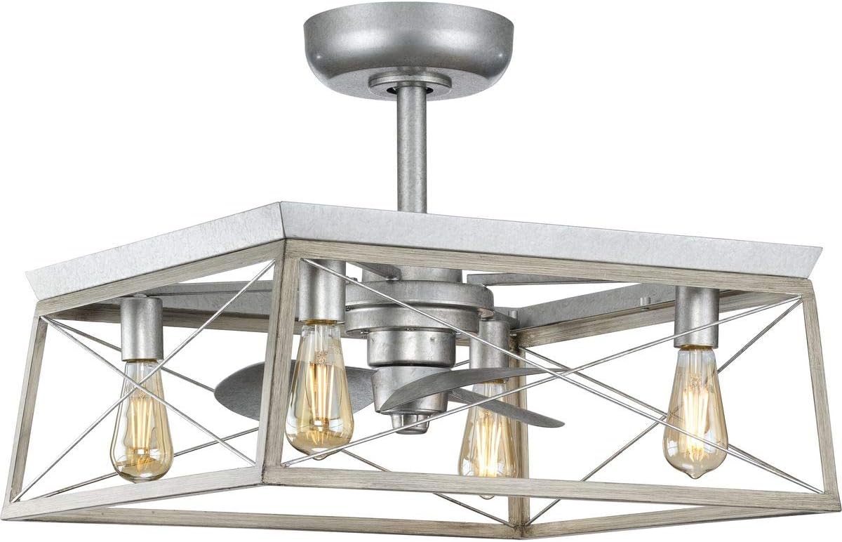 Ventilador techo galvanizado motor CA 3 aspas 22pulg