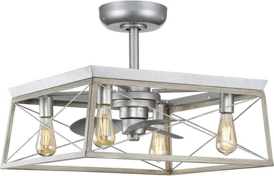 Ventilador techo galvanizado motor CA 3 aspas 22pulg
