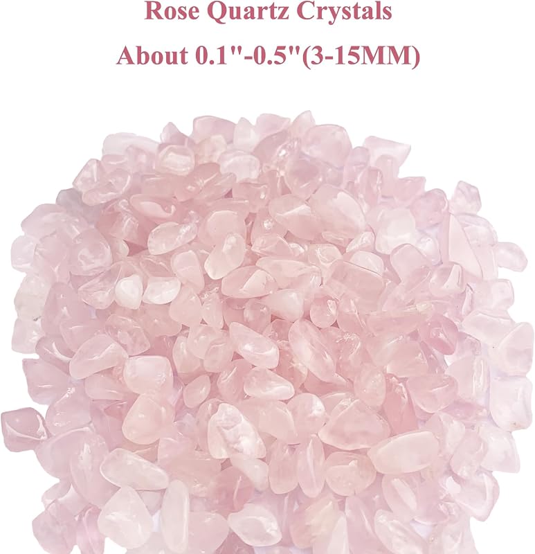 Cristales cuarzo rosa 454g para jarrones y plantas