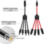 Adaptador Y 4 a 1 conectores solares rojo y negro