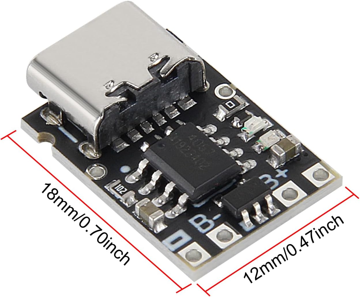 Módulo carga batería litio 3.7V 1A TP4057