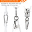 Polea acero inox M25 cuerda nailon 65.6ft clips