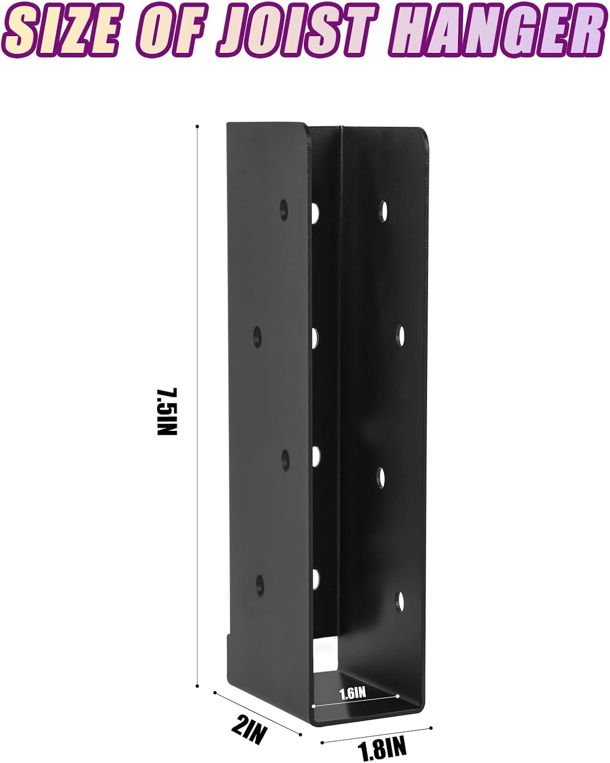 8 Pzas Perchas ocultas viga 2x8pulg acero