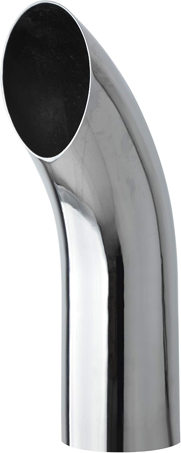 Tubo escape cromado 5x18pulg curvado