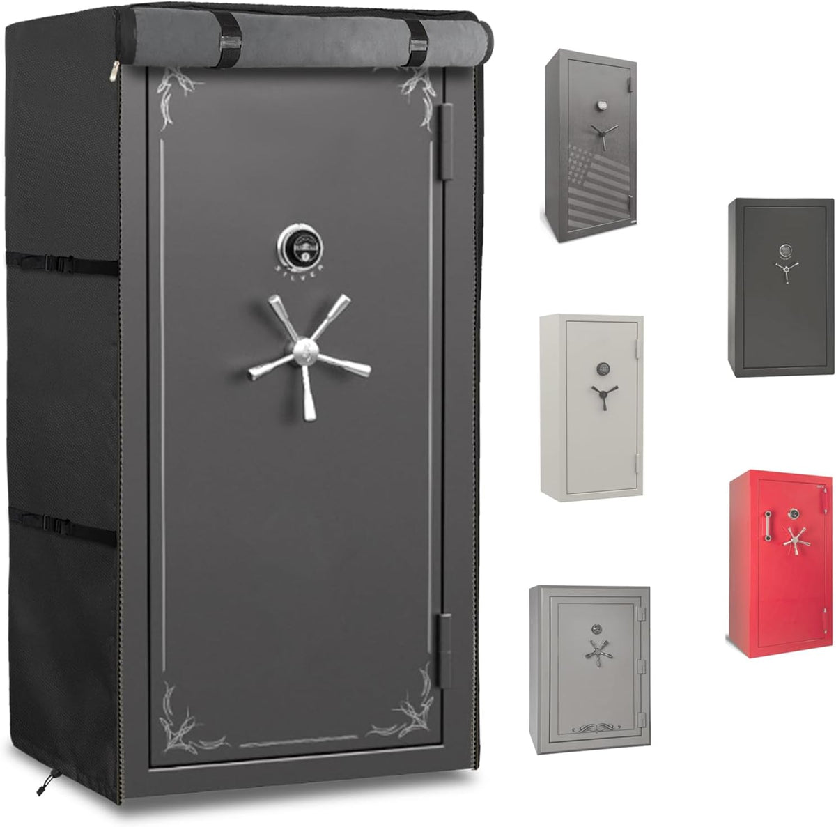 Funda protectora armas 600d nylon gris con cremallera