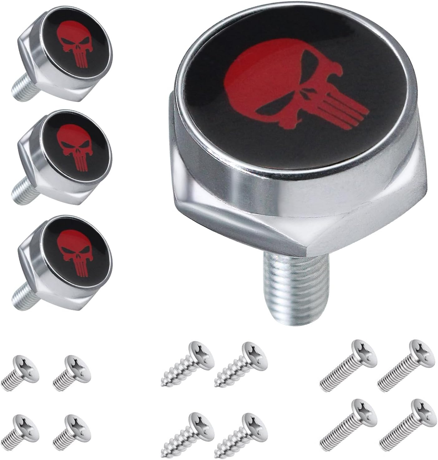 Kit 4 sujetadores para placas matrícula con cubiertas