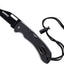 Cuchillo buceo acero inox hoja doble dentada chaku