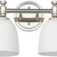 Luz tocad. baño 4 luces soporte vidrio campana blanco E26