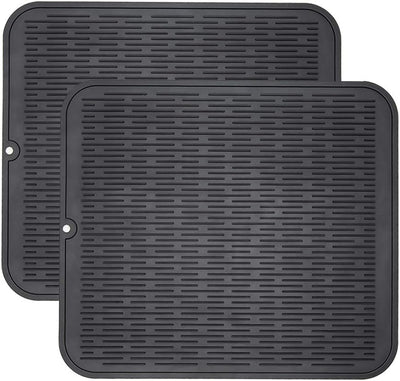 2 Alfombrillas Silicona XL para Secar Platos 16x18pulg