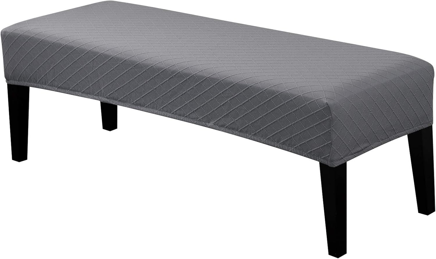 Funda elástica para banco comedor lavable gris