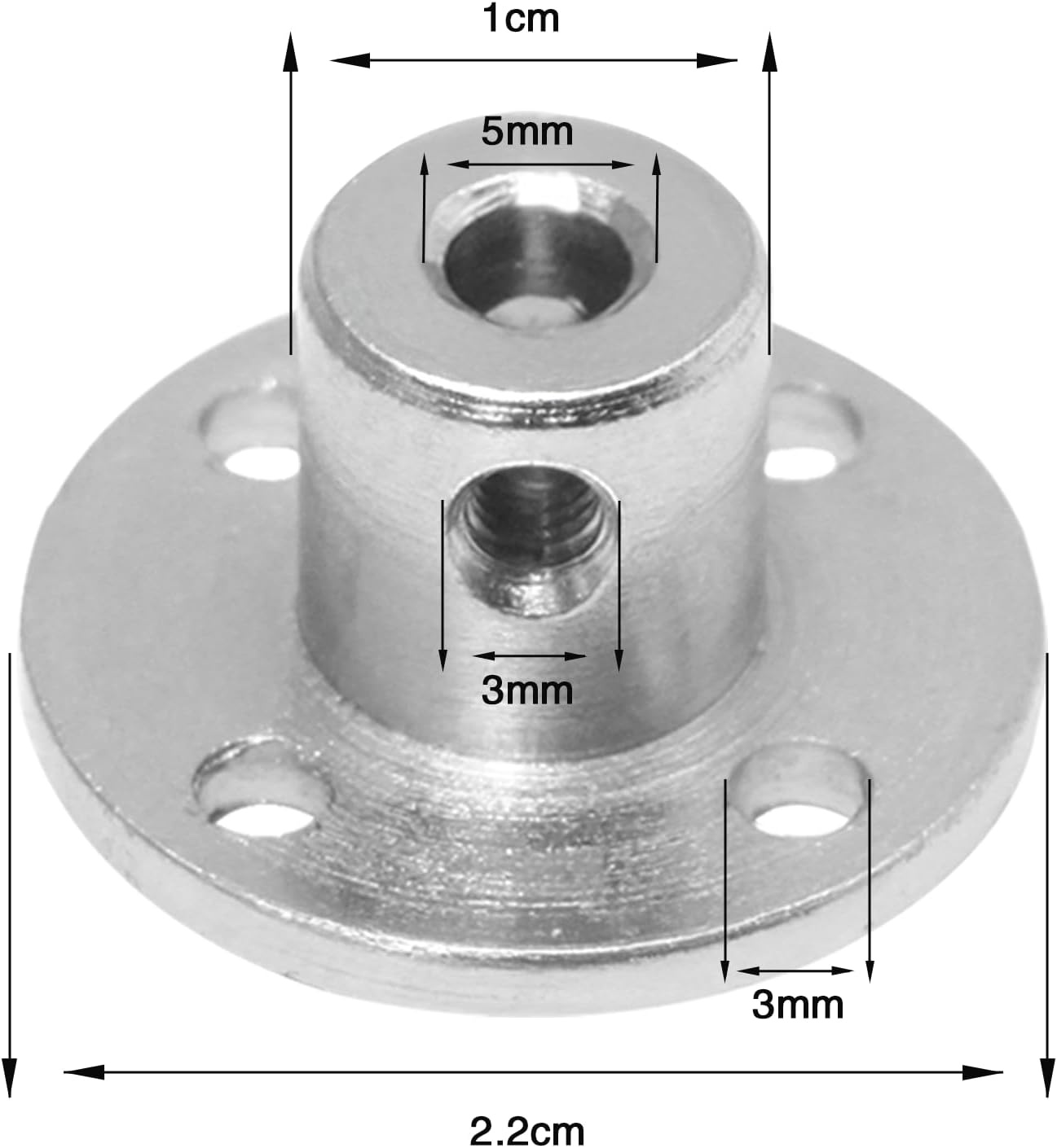 4 Unid Acoplamiento Eje Brida 5mm Soporte Motor