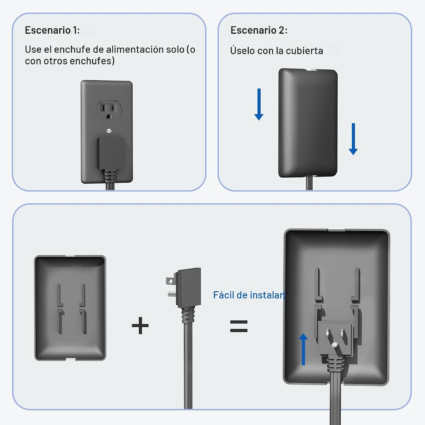 Regleta enchufe ultra plano 3 pies 3 tomas 13A 125V