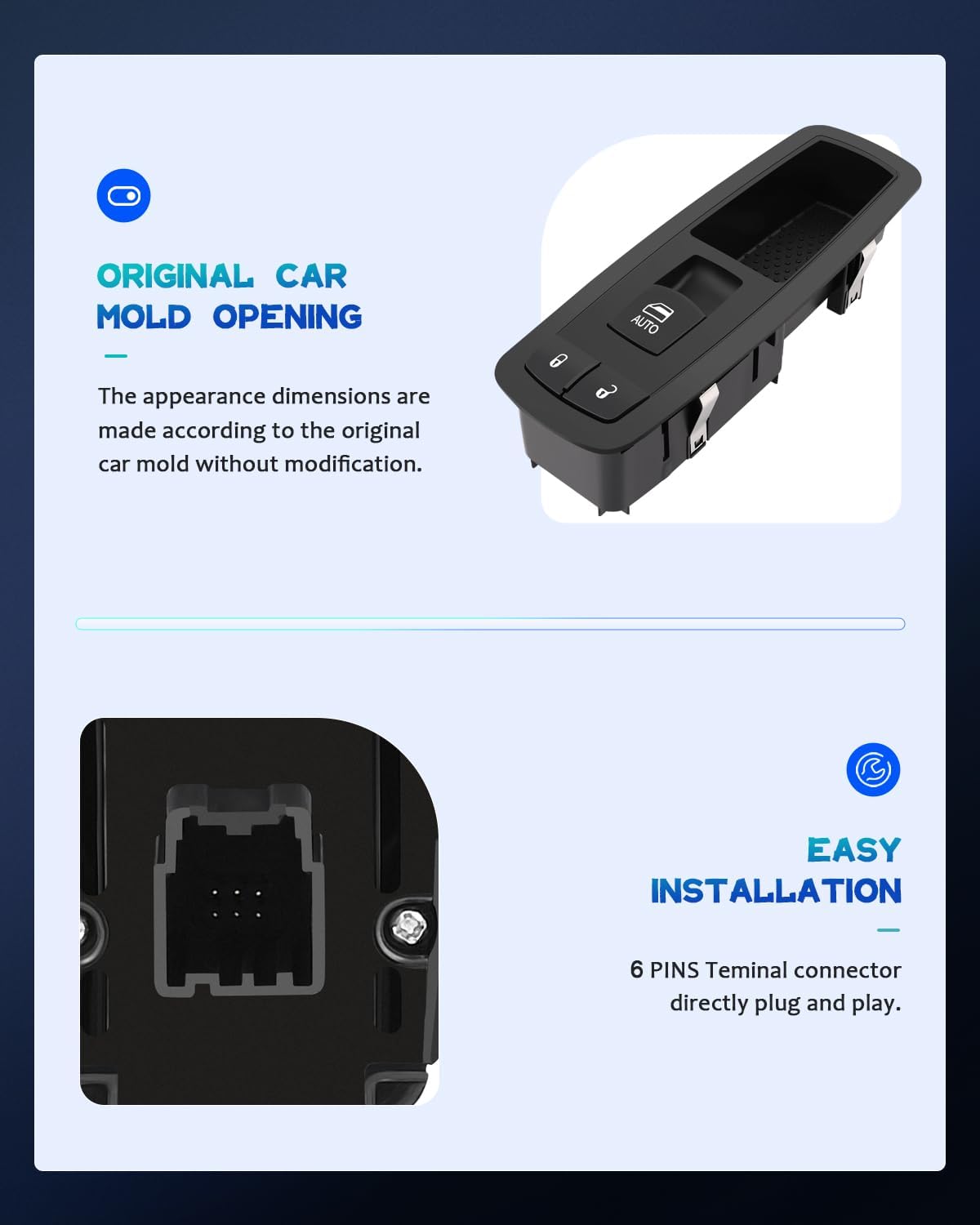 Interruptor ventana Dodge RAM 2015 lado pasajero