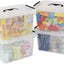 Contenedor plástico 6qt set 4 transparente con tapa