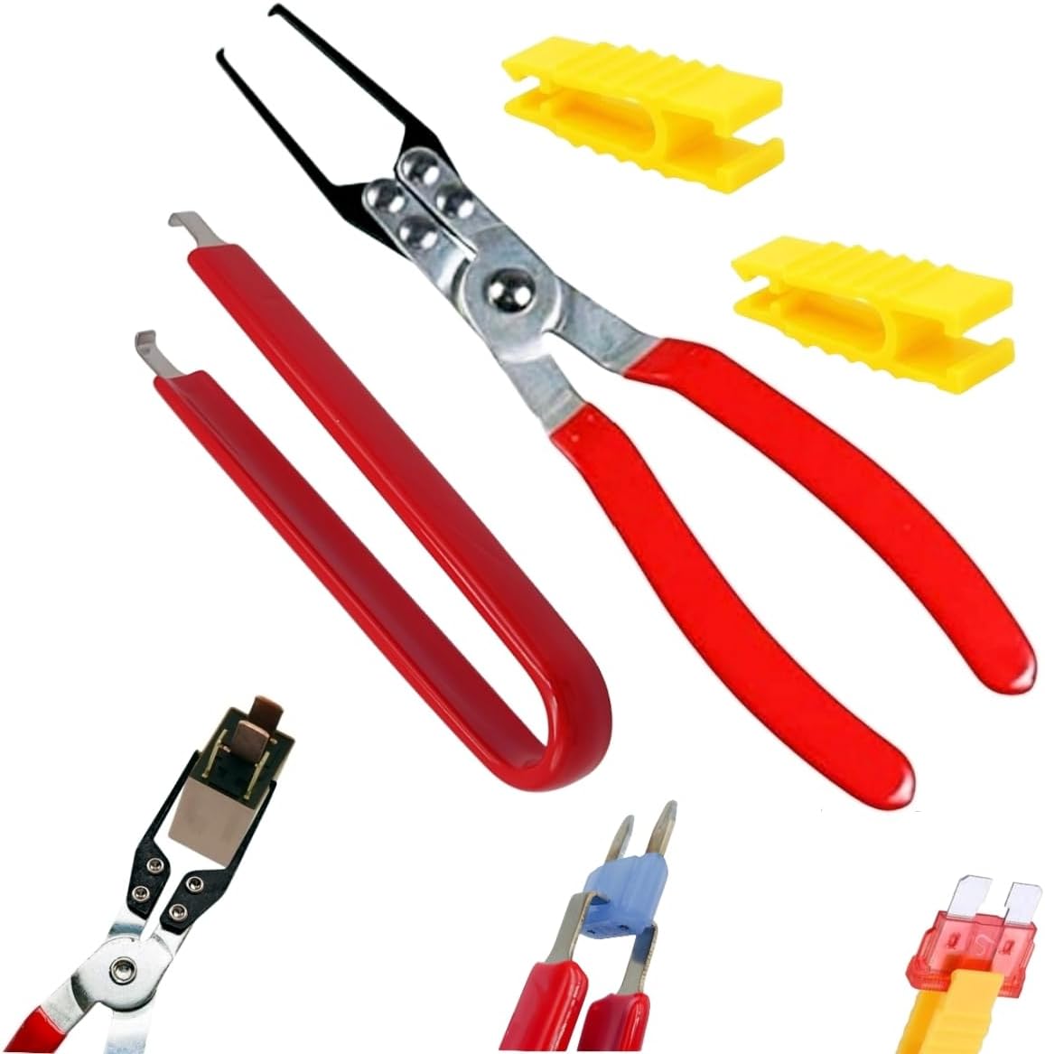 Pinzas extractoras relé fusibles set 4 herramientas