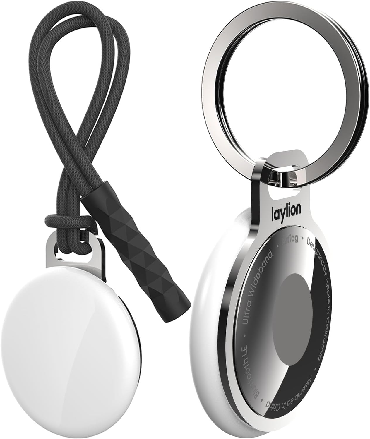 2 Llaveros AirTag acero inox pulido con espejo