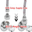 3 Adaptadores agua 1/2pulg a 3/8pulg comp latón niquelado