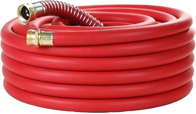 Manguera jardín goma 25ft 5/8 1000psi trenzado 5 capas rojo