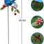 4 Estacas Pájaro Metal Decoración Jardín 36cm