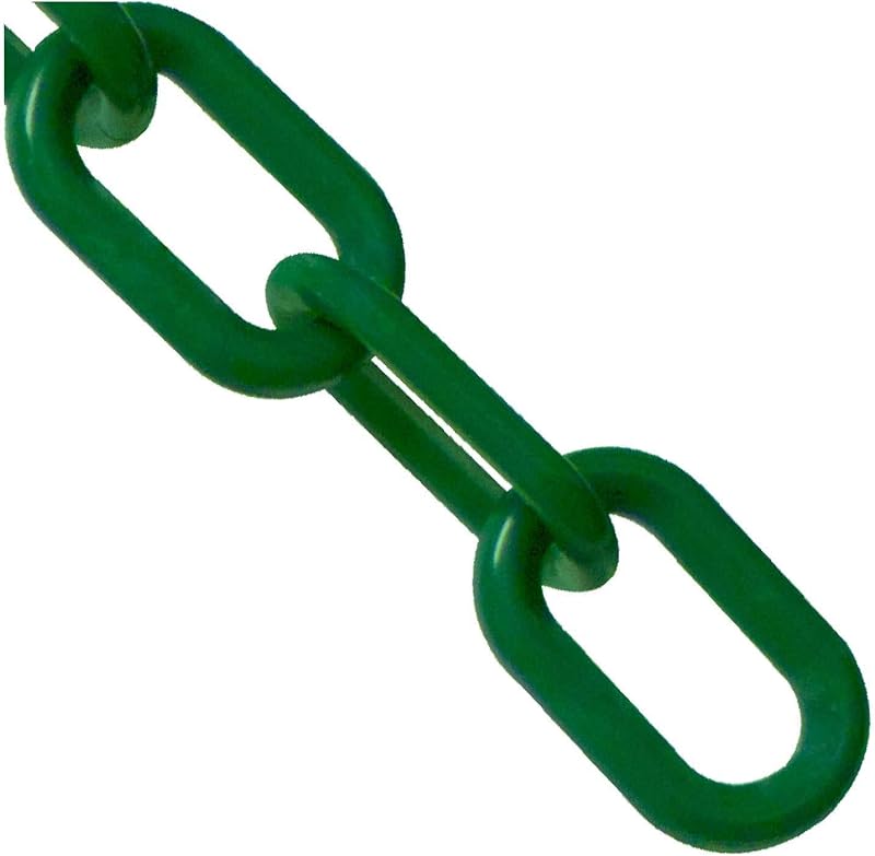 Cadena barrera plástico 1.5" 500 ft verde