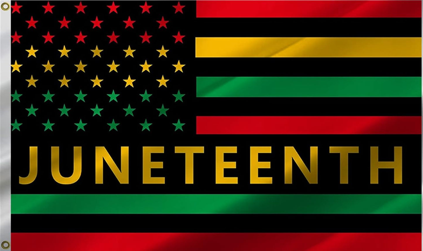 Bandera Juneteenth 3x5ft 19 de junio 1865 libertad color vivo