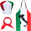 Disfraz chef italiano sombrero delantal mujer