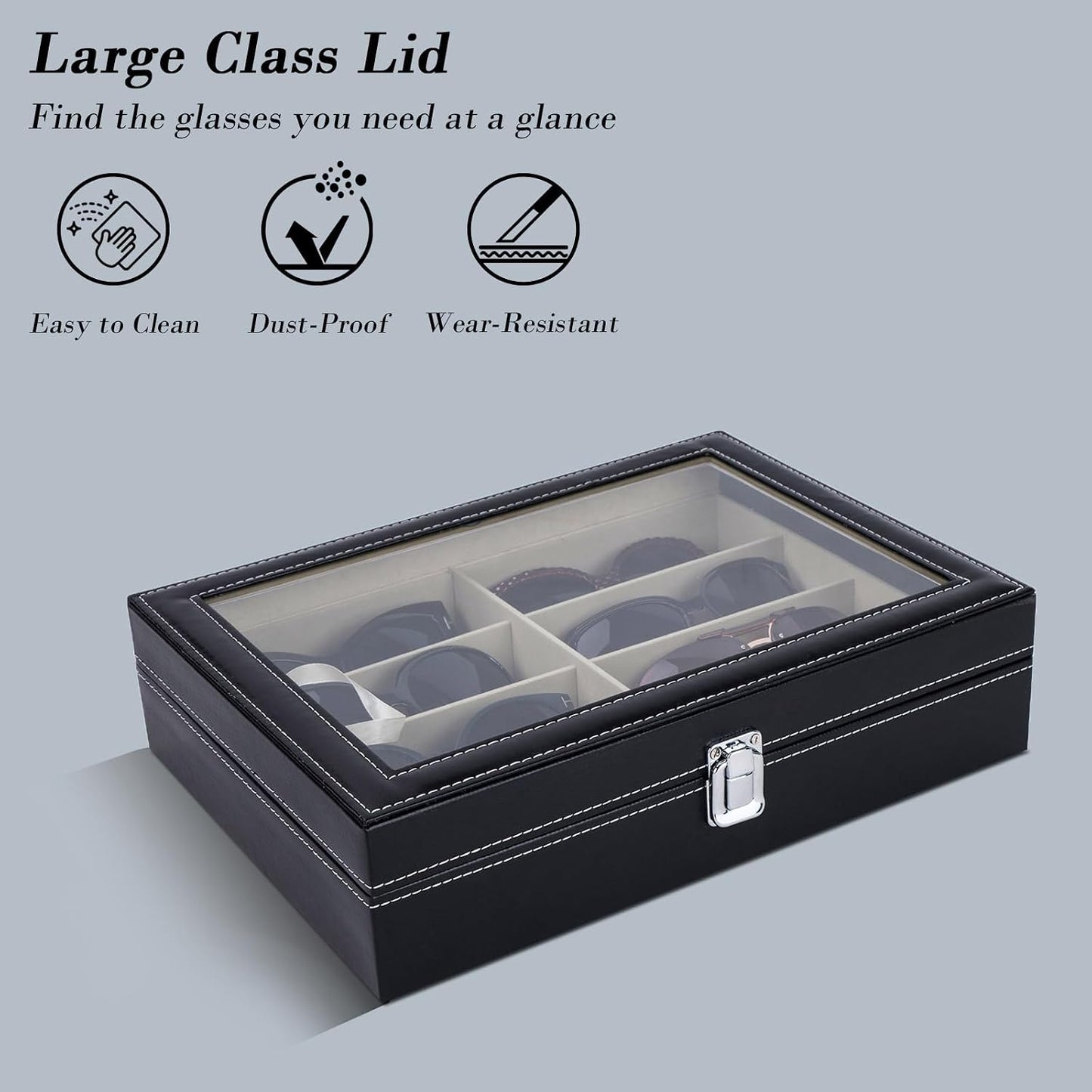 Caja organizadora para gafas de sol y lentes 8 pzas