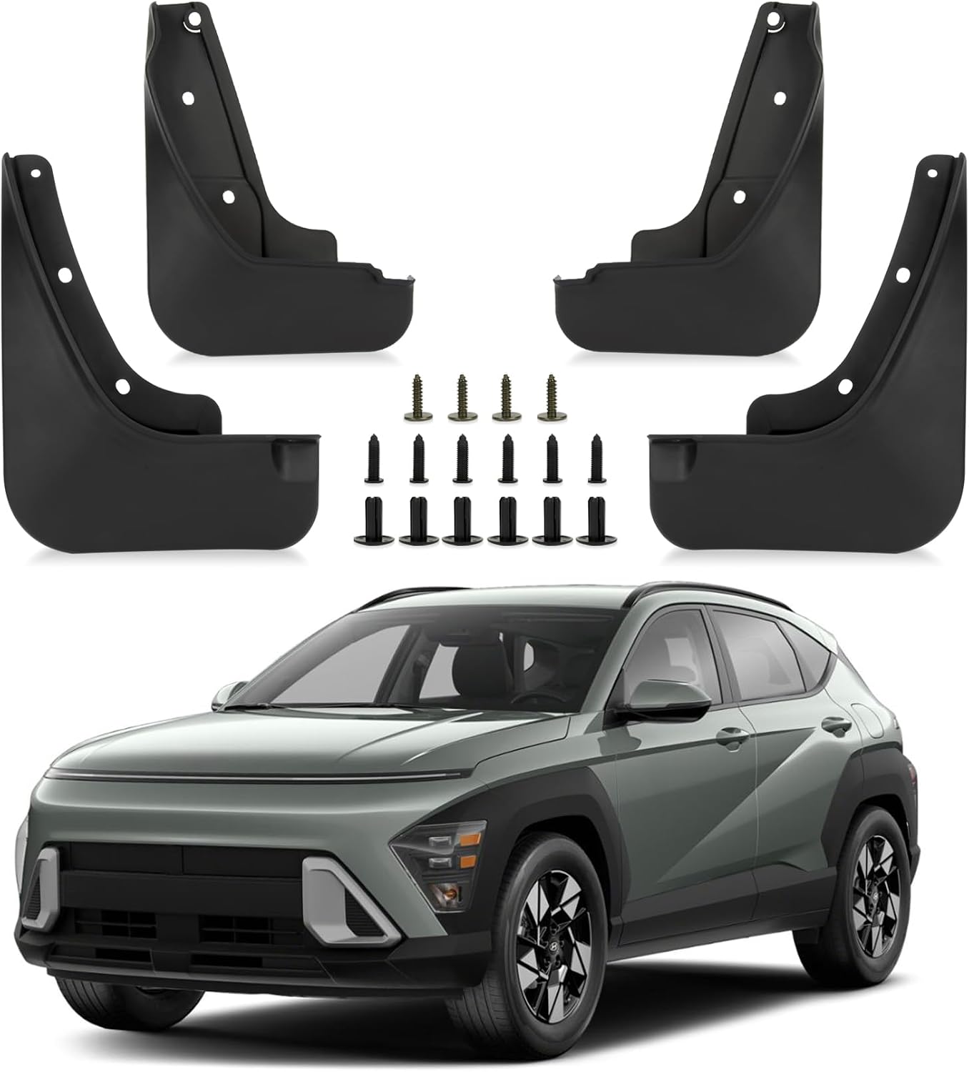 Set 4 aletas barro Kona 2024-2025 con kit herramientas