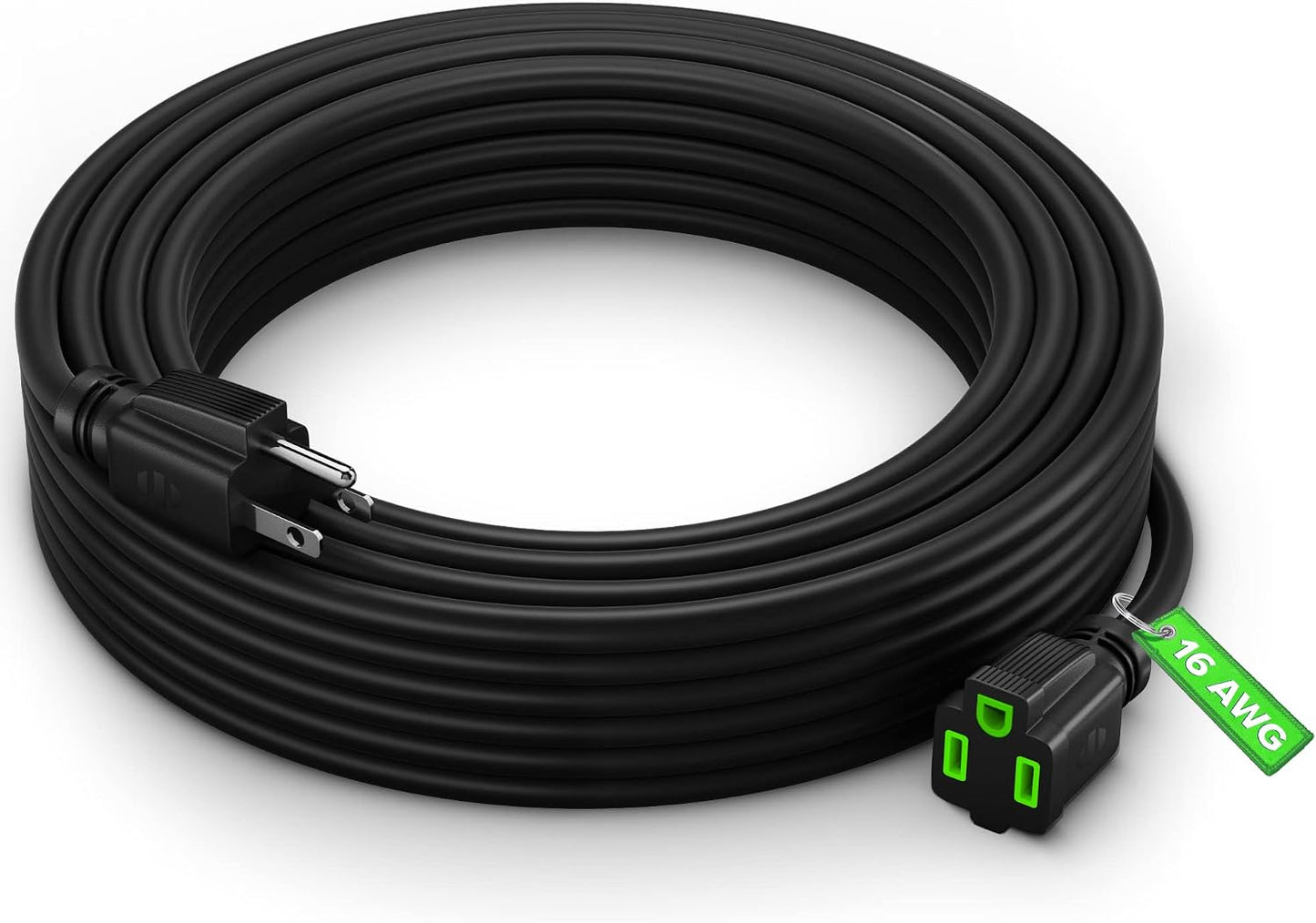 Cable extensión 20ft negro resistente cert ETL