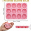 Moldes de silicona rosa para chocolate y cubos de hielo de fresa