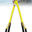 Correa remolque V-Bridle 2x4' 2450kg ganchos presión anillo