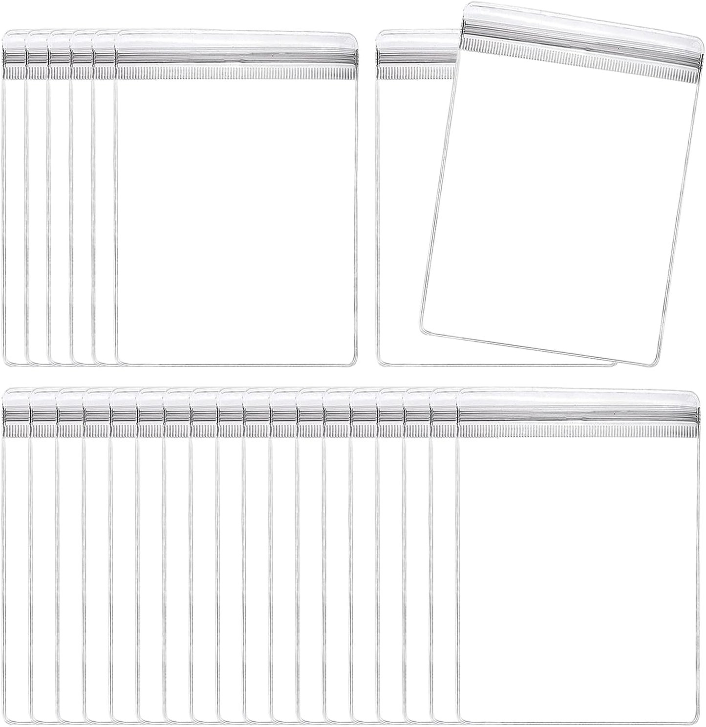 100 Bolsas Joyería PVC 2.8x3.9" Transparentes con Cremallera