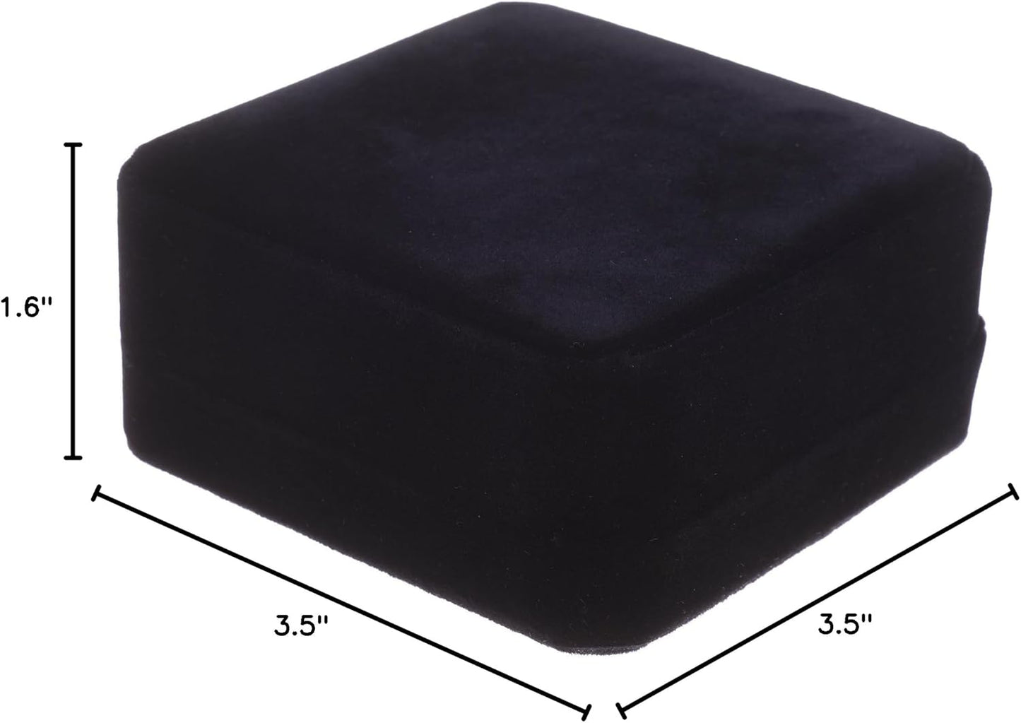 Caja regalo con colgante terciopelo para collares negro