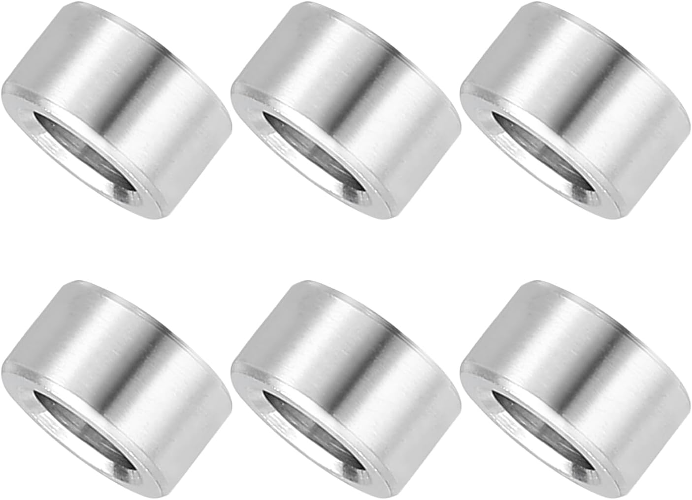 6 Pzas Espaciadores Acero Inox 8x12x6mm Sin Rosca