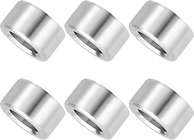6 Pzas Espaciadores Acero Inox 8x12x6mm Sin Rosca