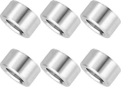 6 Pzas Espaciadores Acero Inox 8x12x6mm Sin Rosca