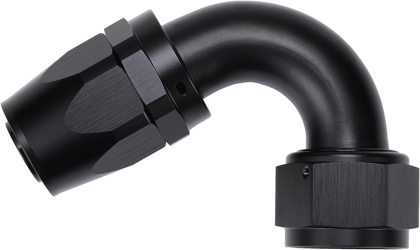 Codo 120° aluminio extremo manguera giratorio negro