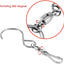 12 Ganchos Acero Inox con Clip Giratorio para Hilanderos