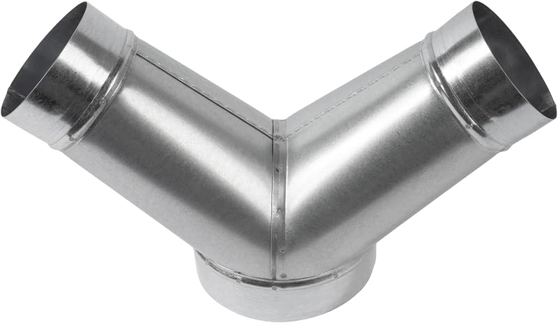 Divisor conducto Y 6 a 4" acero galv 45 grados