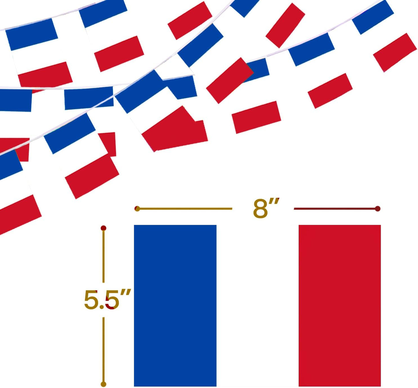 Bandera Francia 14 Julio 38 Banderas 33pies Decoración Patriótica