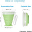 Taza silicona plegable viaje 6.8oz verde