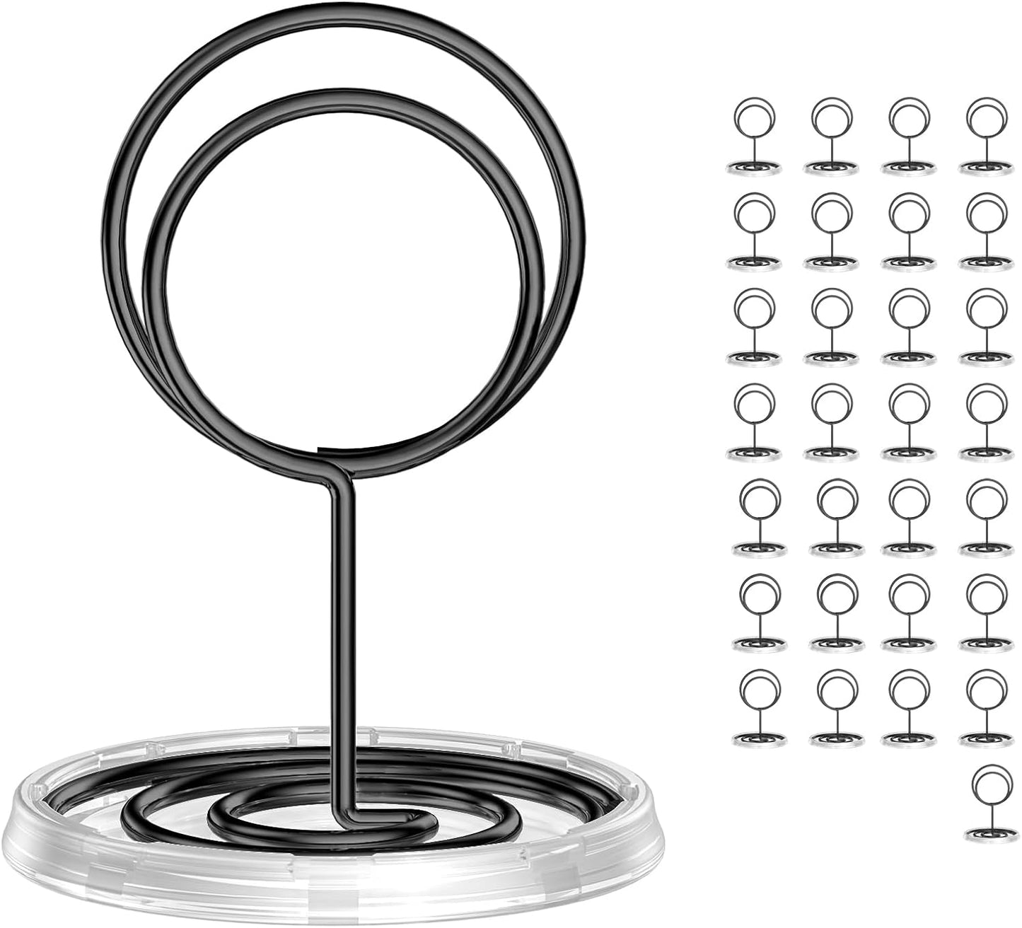 Soportes para números de mesa con base y tarjetas, 30 piezas