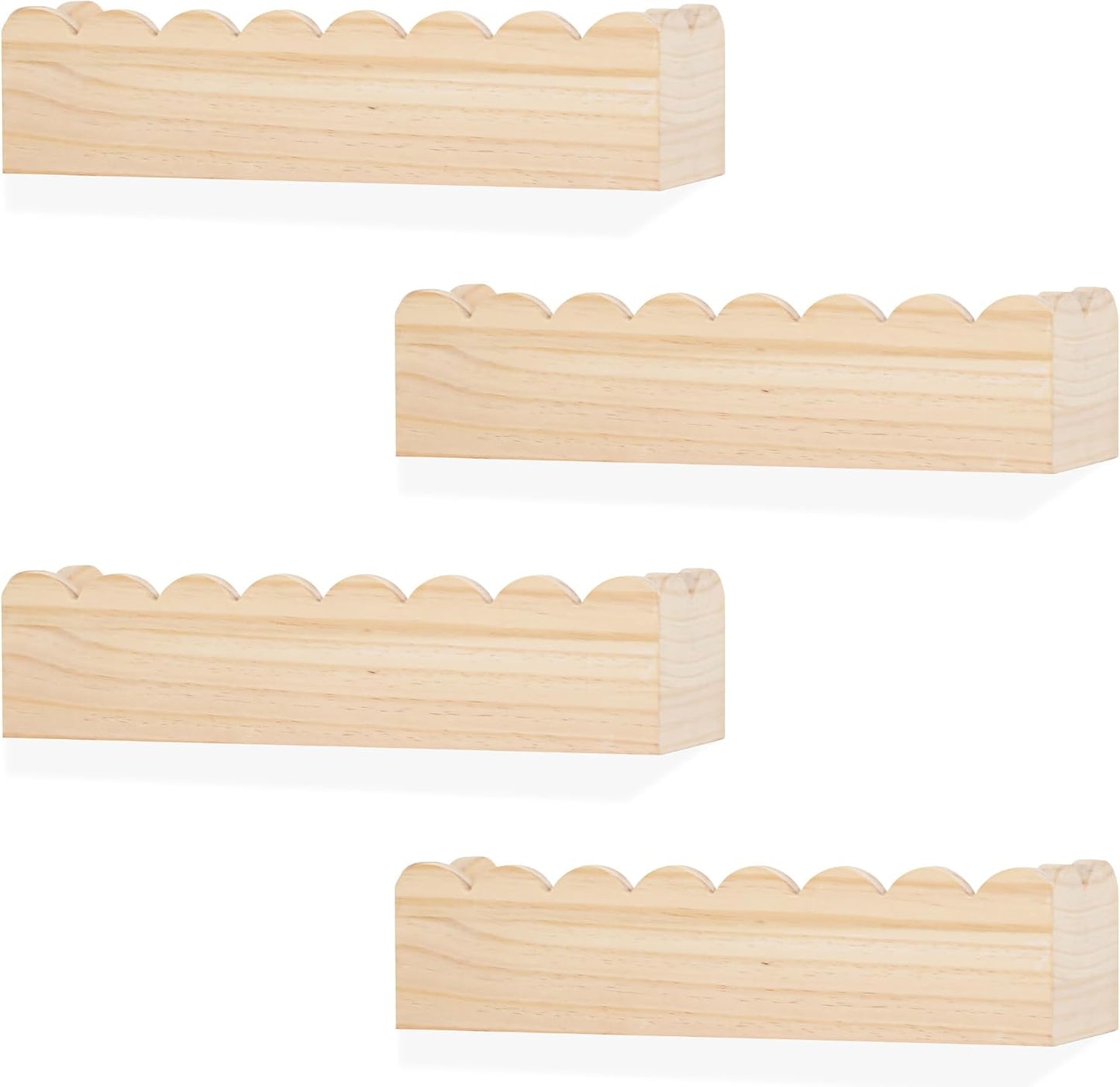 Estantes flotantes madera para pared pack 4